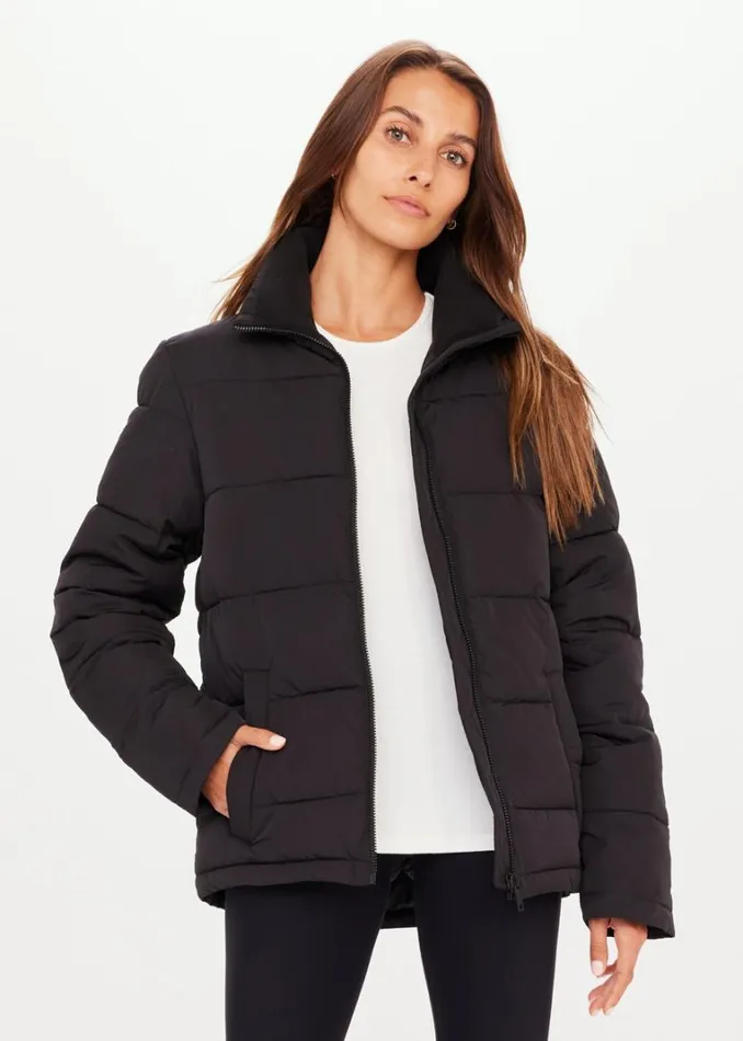 The Upside COHEN PUFFER JACKET Black Shop Jackets and Coats