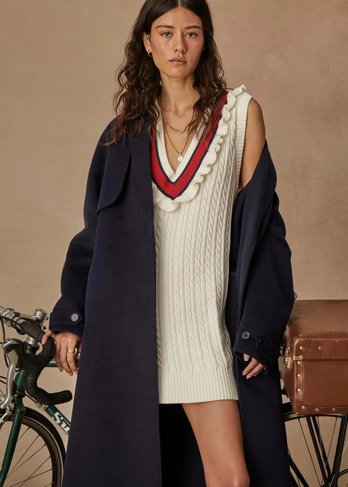 The Upside COLUMBIA BLAISE KNIT DRESS White Shop Dresses