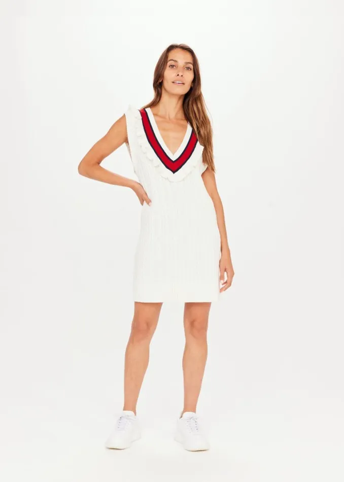 The Upside COLUMBIA BLAISE KNIT DRESS White Shop Dresses The Upside COLUMBIA BLAISE KNIT DRESS White Shop Dresses