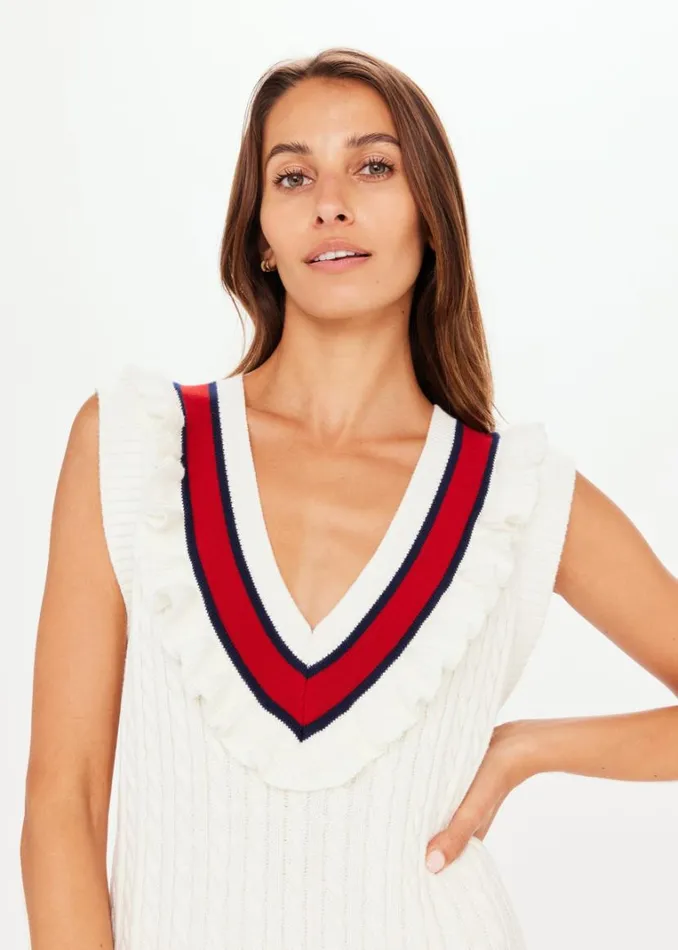 The Upside COLUMBIA BLAISE KNIT DRESS White Shop Dresses The Upside COLUMBIA BLAISE KNIT DRESS White Shop Dresses