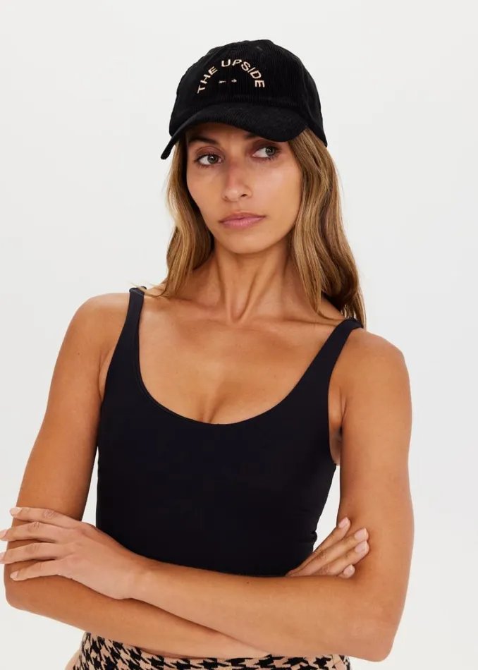 The Upside CORDUROY SOFT CAP Black Shop Hats and Headwear The Upside CORDUROY SOFT CAP Black Shop Hats and Headwear