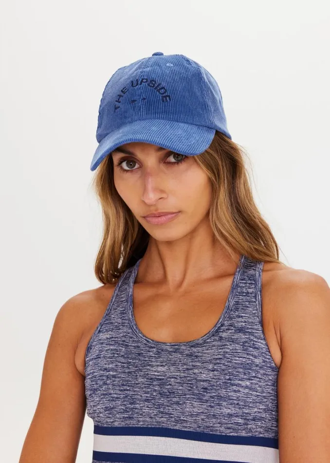 The Upside CORDUROY SOFT CAP Blue Shop Hats and Headwear