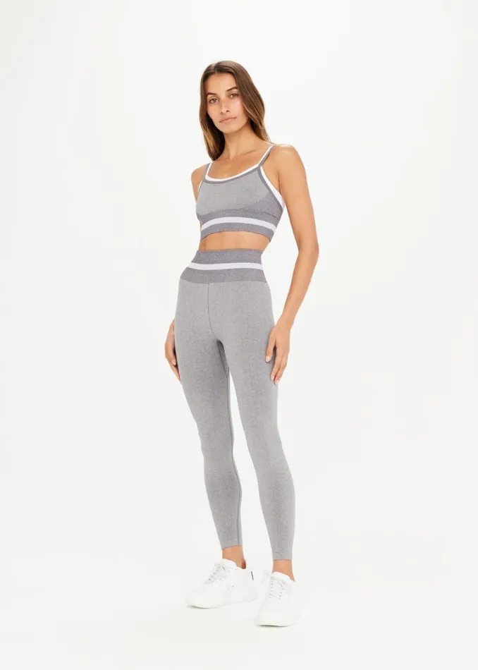 The Upside FORM SEAMLESS 25IN MIDI PANT Grey Marle Shop Leggings