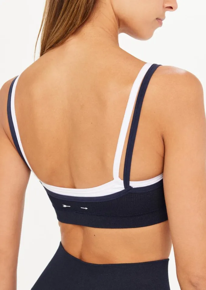 The Upside FORM SEAMLESS KELSEY BRA Navy Shop Sports Bras The Upside FORM SEAMLESS KELSEY BRA Navy Shop Sports Bras