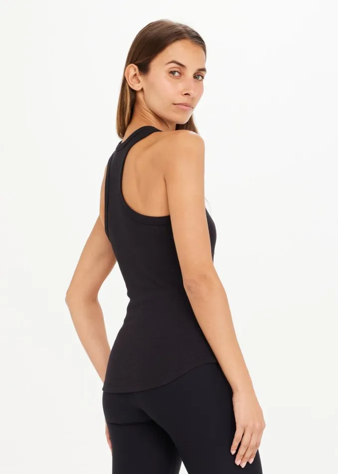 The Upside FRANKIE RIB TANK Black Shop Shirts and Tanks