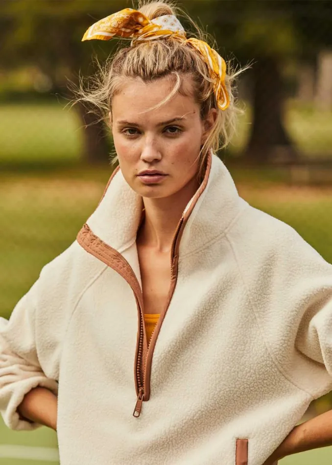 The Upside HARLOW PULLOVER Bone Shop Jackets and Coats