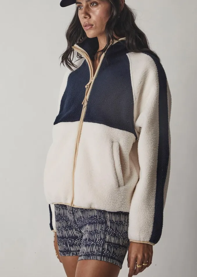 The Upside HARLOW ZIP THROUGH Creme Shop Jackets and Coats