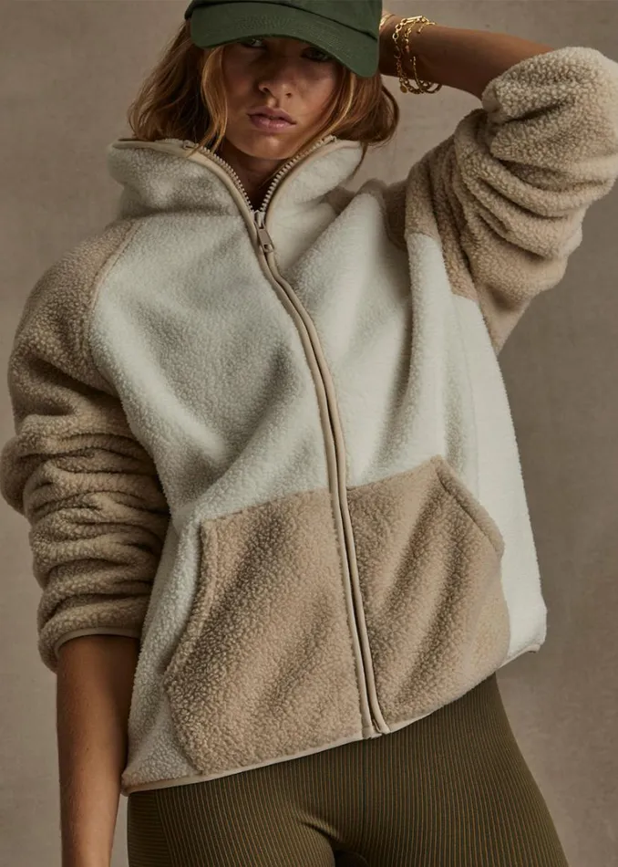The Upside HARLOW ZIP THROUGH Natural Shop Jackets and Coats