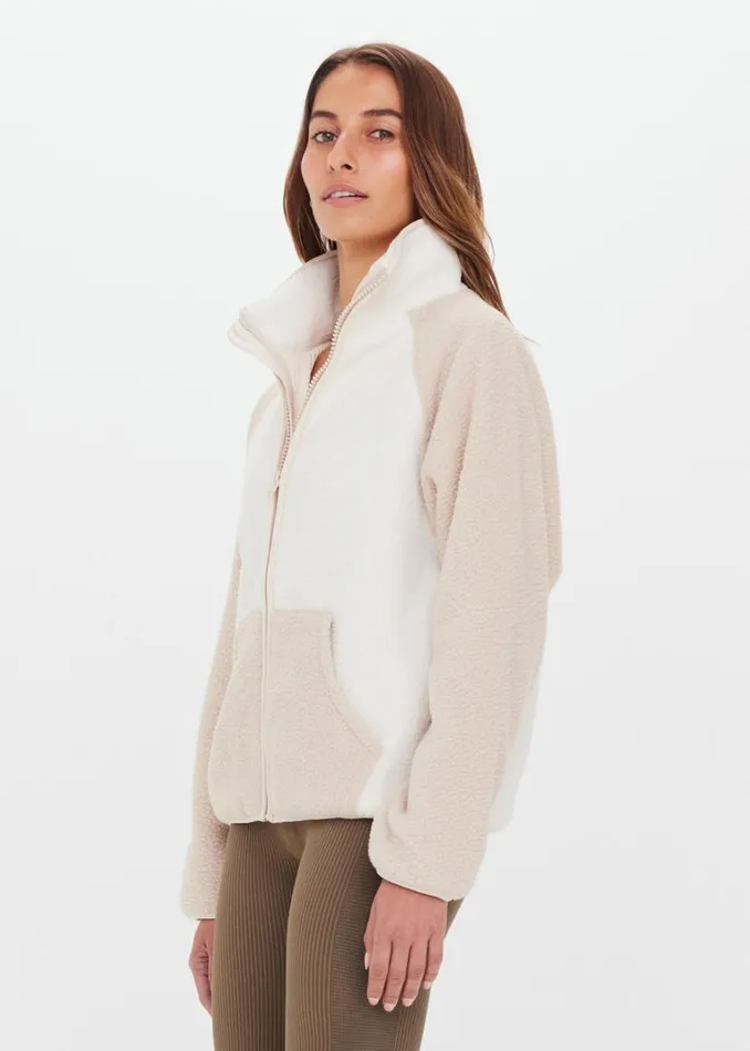 The Upside HARLOW ZIP THROUGH Natural Shop Jackets and Coats