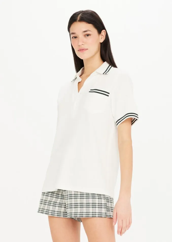 The Upside HILL POLO White Shop Shirts and Tanks The Upside HILL POLO White Shop Shirts and Tanks