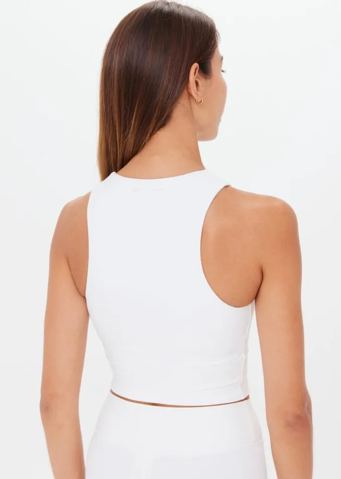 The Upside JACINTA CROP TANK White Shop Sports Bras