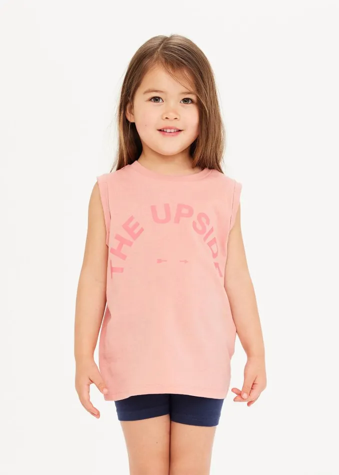 The Upside KIDS MUSCLE TANK Blush Shop Shirts and Tanks