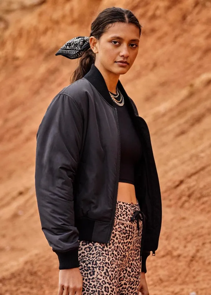 The Upside KITA BOMBER JACKET Black Shop Jackets and Coats