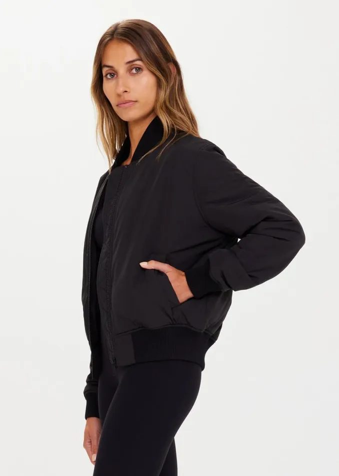 The Upside KITA BOMBER JACKET Black Shop Jackets and Coats The Upside KITA BOMBER JACKET Black Shop Jackets and Coats