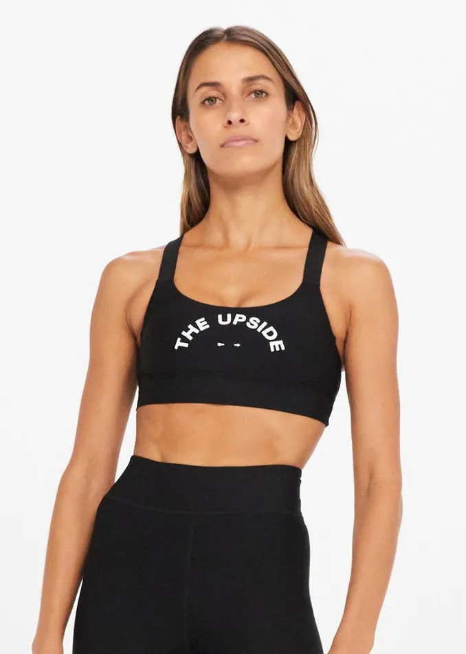 The Upside MATTE TECH PAOLA BRA W LOGO Black Shop Sports Bras