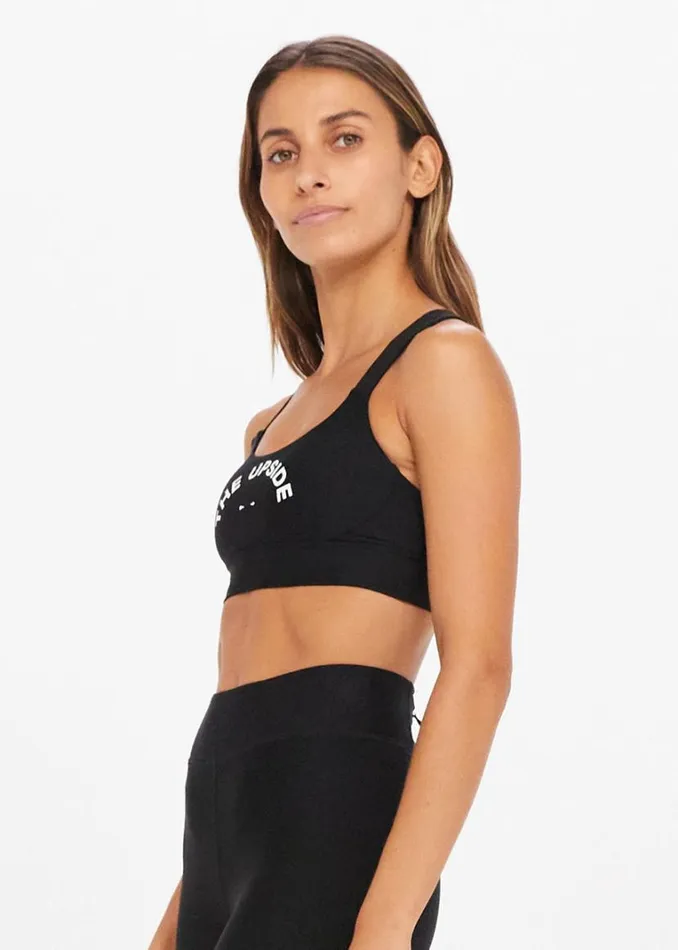 The Upside MATTE TECH PAOLA BRA W LOGO Black Shop Sports Bras The Upside MATTE TECH PAOLA BRA W LOGO Black Shop Sports Bras