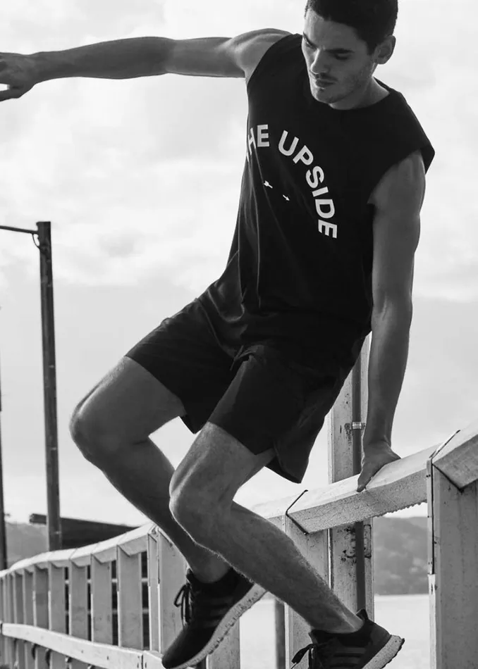 The Upside MENS MUSCLE TANK Black Shop Tops