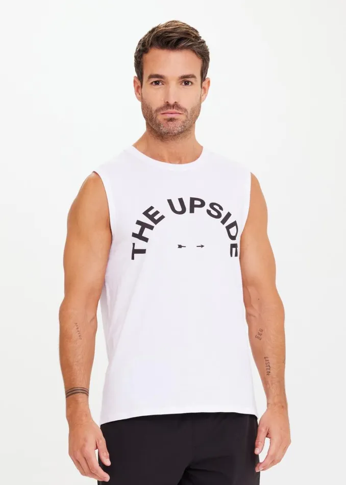 The Upside MENS MUSCLE TANK White Shop Tops