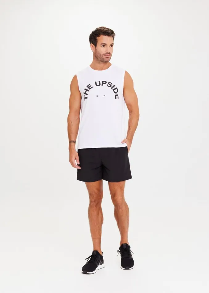 The Upside MENS MUSCLE TANK White Shop Tops The Upside MENS MUSCLE TANK White Shop Tops