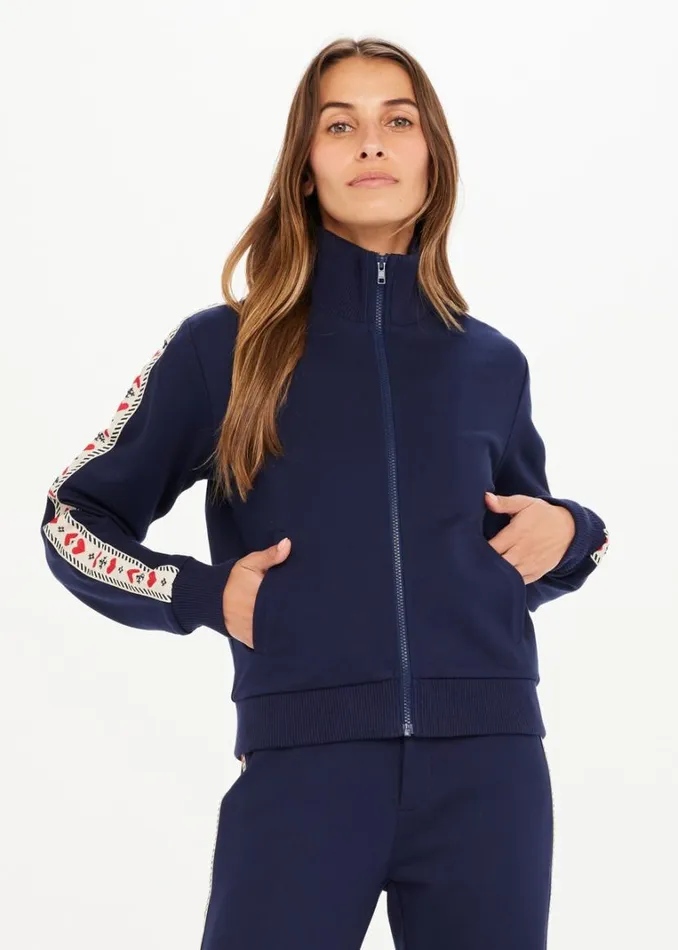 The Upside MERIBEL MARGOT JACKET Navy Shop Jackets and Coats