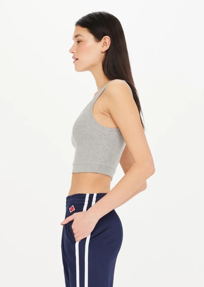 The Upside MILAN CROP TANK Grey Marle Shop Shirts and Tanks The Upside MILAN CROP TANK Grey Marle Shop Shirts and Tanks