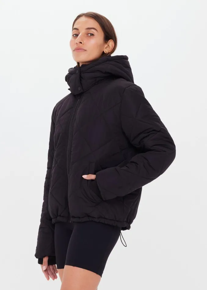 The Upside MONTANA INSULATED JACKET Black Shop Jackets and Coats
