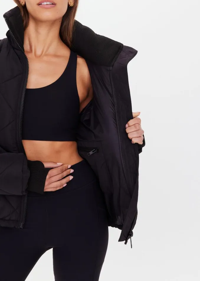 The Upside MONTANA INSULATED JACKET Black Shop Jackets and Coats