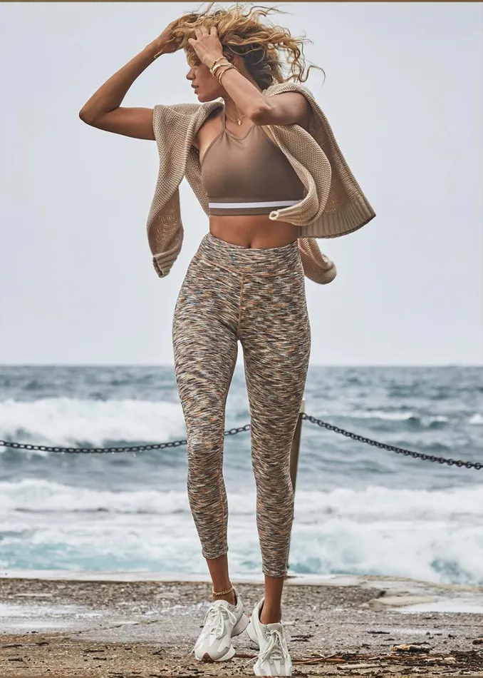 The Upside NIKA REVERSIBLE 25IN MIDI PANT Multi Shop Leggings
