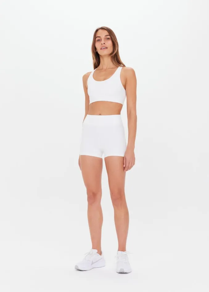The Upside PEACHED 25IN SPIN SHORT White Shop Shorts The Upside PEACHED 25IN SPIN SHORT White Shop Shorts