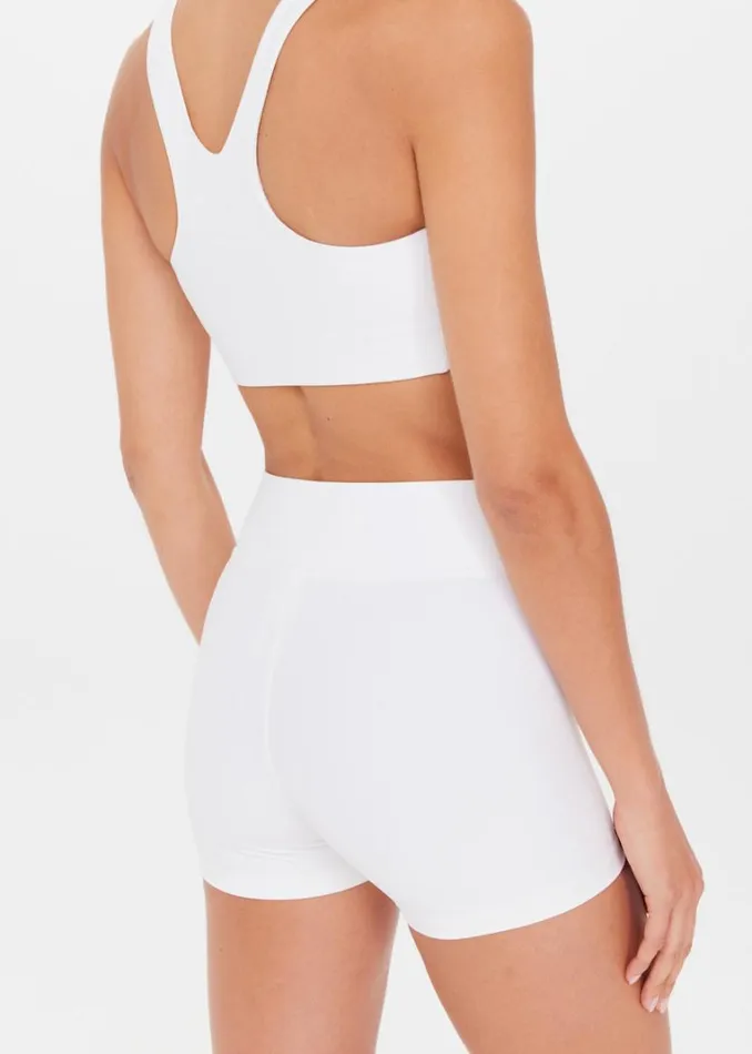 The Upside PEACHED 25IN SPIN SHORT White Shop Shorts The Upside PEACHED 25IN SPIN SHORT White Shop Shorts