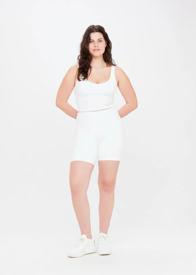 The Upside PEACHED TESS CROP White Shop Sports Bras