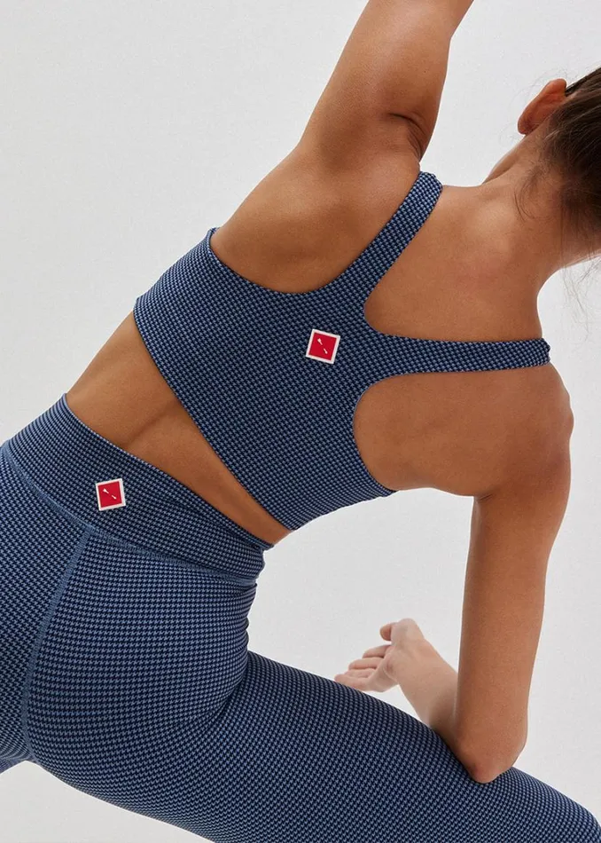 The Upside PETITE CHECK JADE BRA Check Shop Sports Bras
