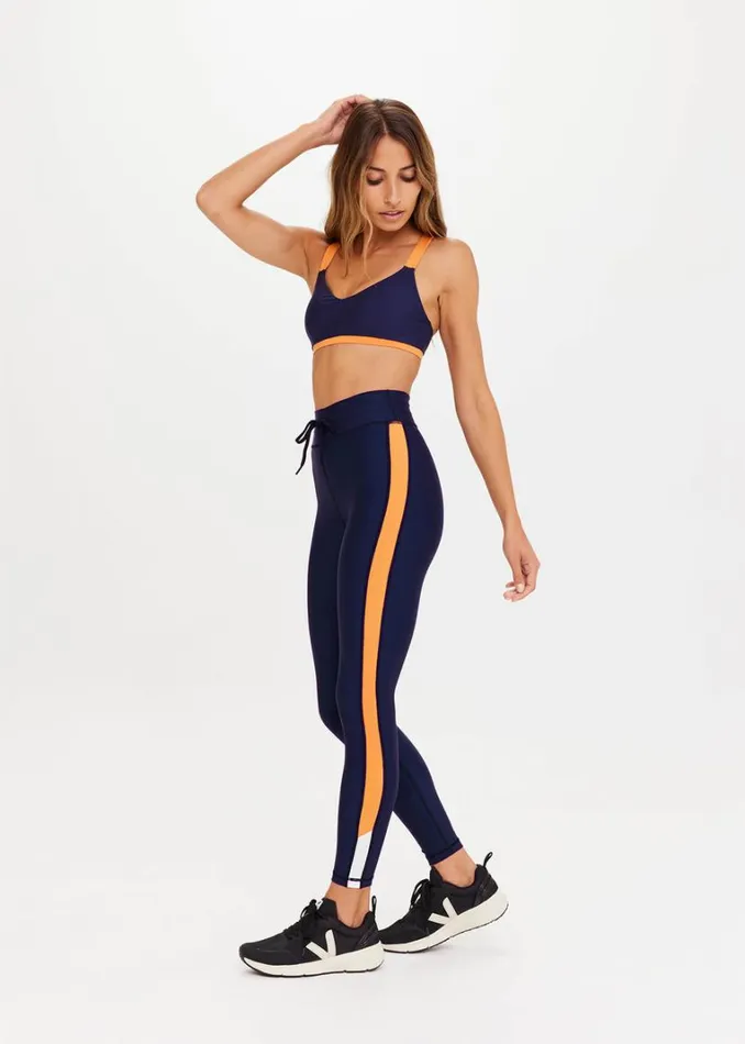 The Upside PHOENIX 25IN MIDI PANT Navy Shop Leggings The Upside PHOENIX 25IN MIDI PANT Navy Shop Leggings