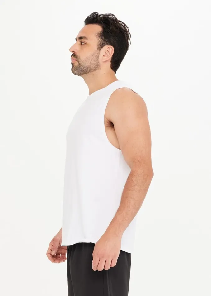 The Upside QUICK DRY KEANU MUSCLE TANK White Shop Tops The Upside QUICK DRY KEANU MUSCLE TANK White Shop Tops