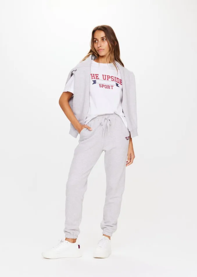 The Upside RAQUETTE BLAKE TRACK PANT Grey Marle Shop Pants The Upside RAQUETTE BLAKE TRACK PANT Grey Marle Shop Pants