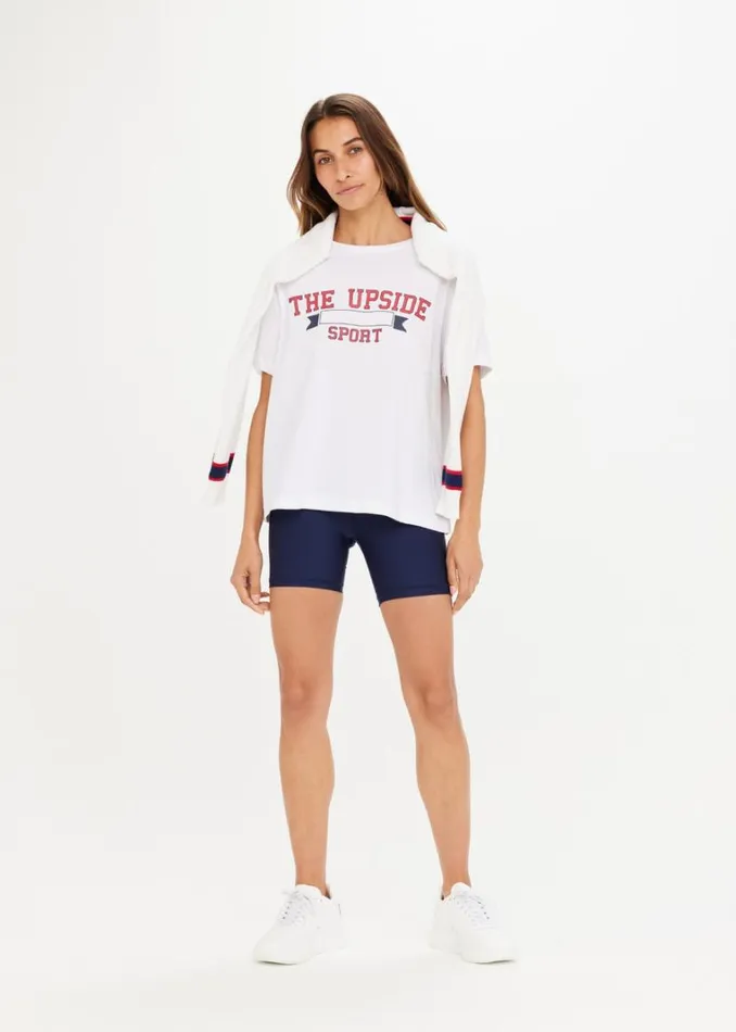 The Upside RAQUETTE JODHI TEE White Shop Shirts and Tanks The Upside RAQUETTE JODHI TEE White Shop Shirts and Tanks