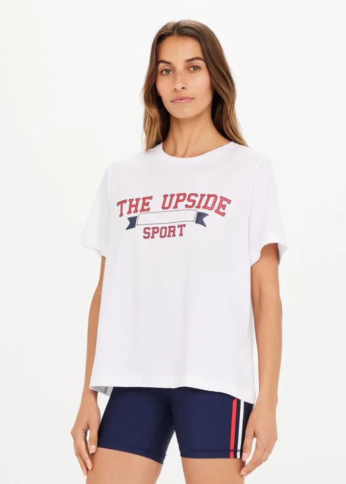 The Upside RAQUETTE JODHI TEE White Shop Shirts and Tanks The Upside RAQUETTE JODHI TEE White Shop Shirts and Tanks