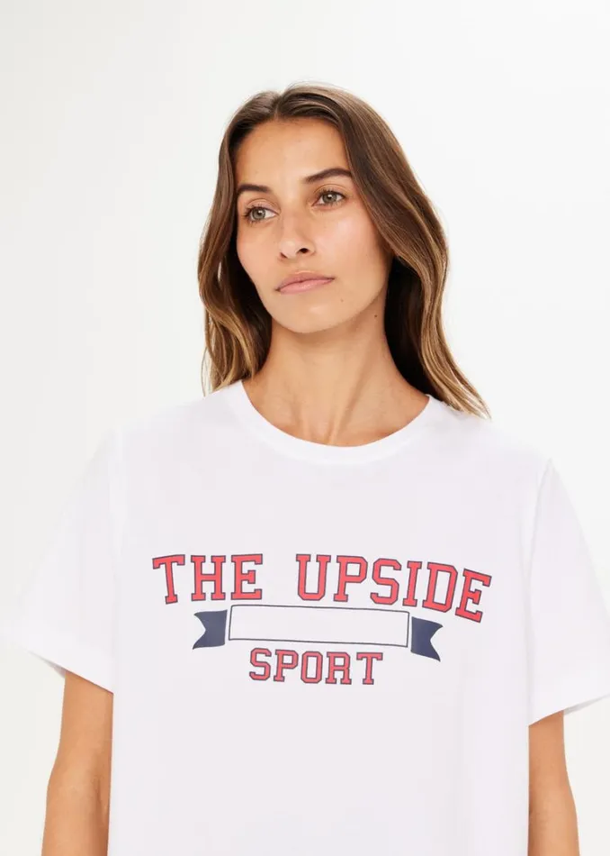 The Upside RAQUETTE JODHI TEE White Shop Shirts and Tanks The Upside RAQUETTE JODHI TEE White Shop Shirts and Tanks