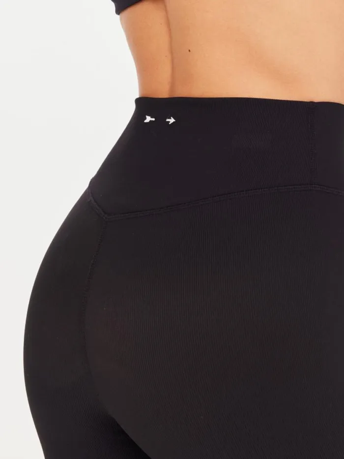 The Upside RIBBED 25IN HIGH MIDI PANT Black Shop Leggings The Upside RIBBED 25IN HIGH MIDI PANT Black Shop Leggings