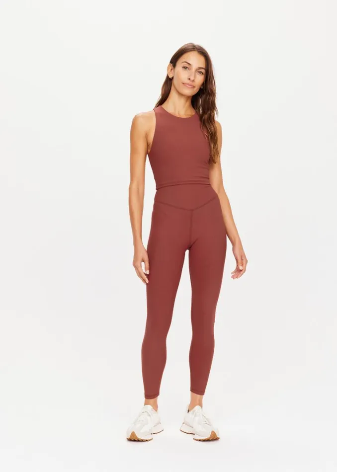 The Upside RIBBED JACINTA TANK Brown Shop Sports Bras The Upside RIBBED JACINTA TANK Brown Shop Sports Bras