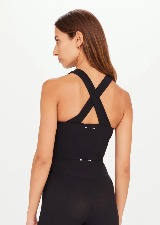 The Upside RIBBED SAMARA CROP Black Shop Sports Bras The Upside RIBBED SAMARA CROP Black Shop Sports Bras