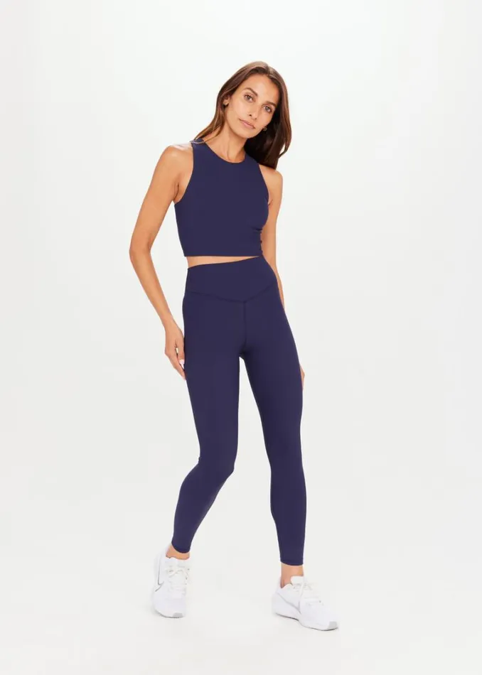 The Upside RIBBED SAMARA CROP Navy Shop Sports Bras The Upside RIBBED SAMARA CROP Navy Shop Sports Bras