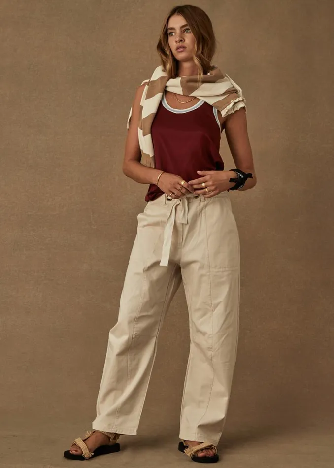 The Upside ROAM NOAH PANT Ivory Shop Pants