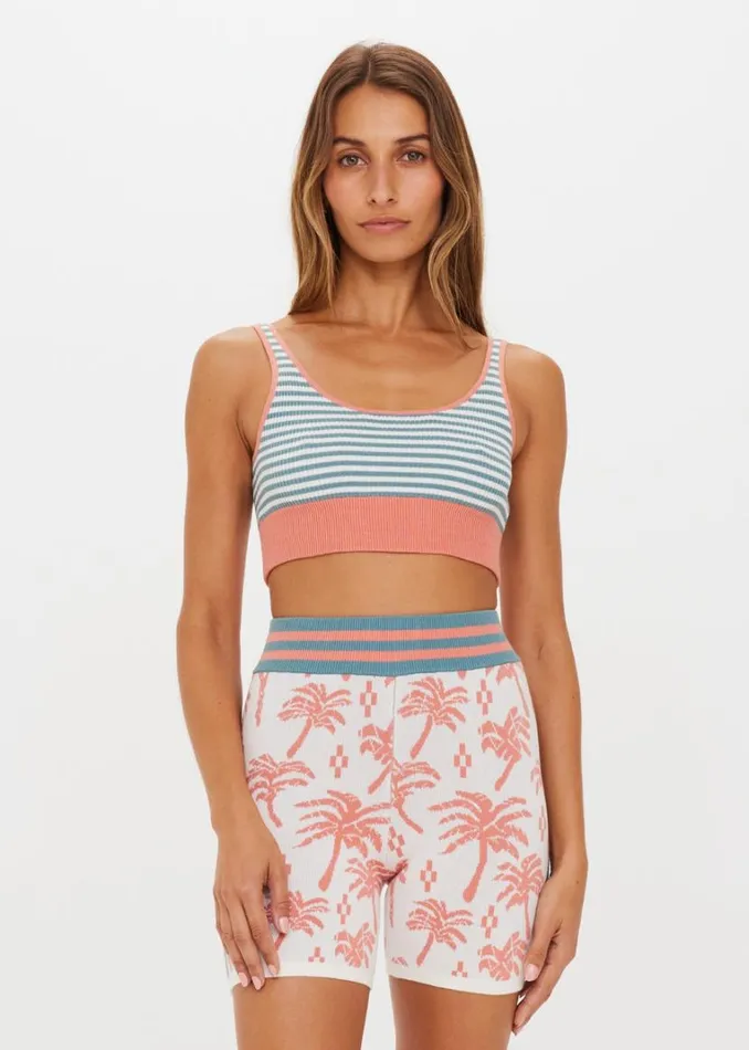 The Upside SAYULITA BILLY KNIT CROP Lagoonsand Shop Sports Bras