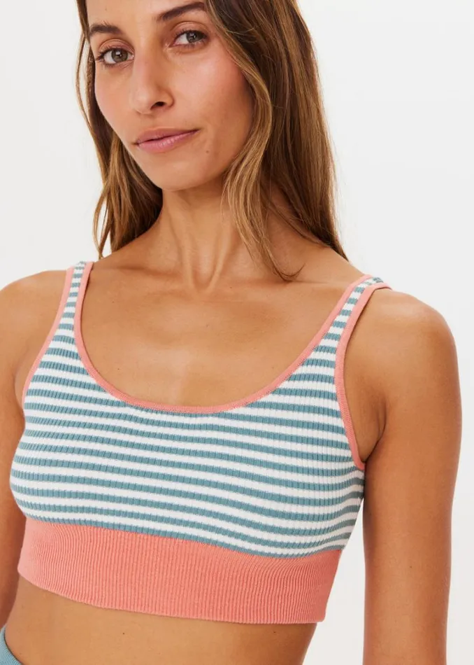 The Upside SAYULITA BILLY KNIT CROP Lagoonsand Shop Sports Bras The Upside SAYULITA BILLY KNIT CROP Lagoonsand Shop Sports Bras