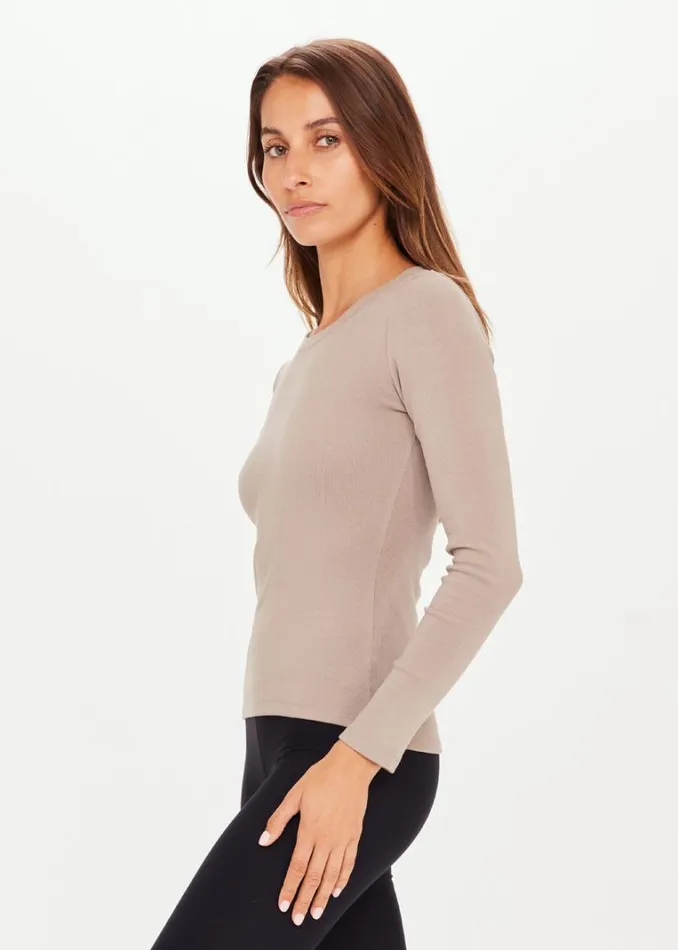 The Upside TAMMY LONG SLEEVE Pebble Shop Shirts and Tanks The Upside TAMMY LONG SLEEVE Pebble Shop Shirts and Tanks