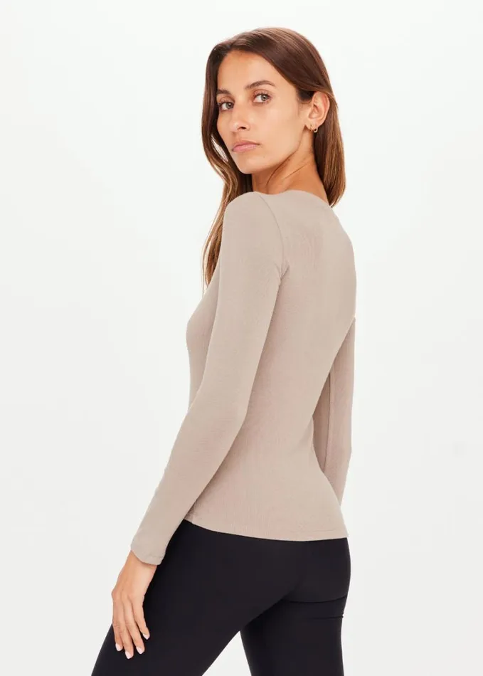The Upside TAMMY LONG SLEEVE Pebble Shop Shirts and Tanks The Upside TAMMY LONG SLEEVE Pebble Shop Shirts and Tanks