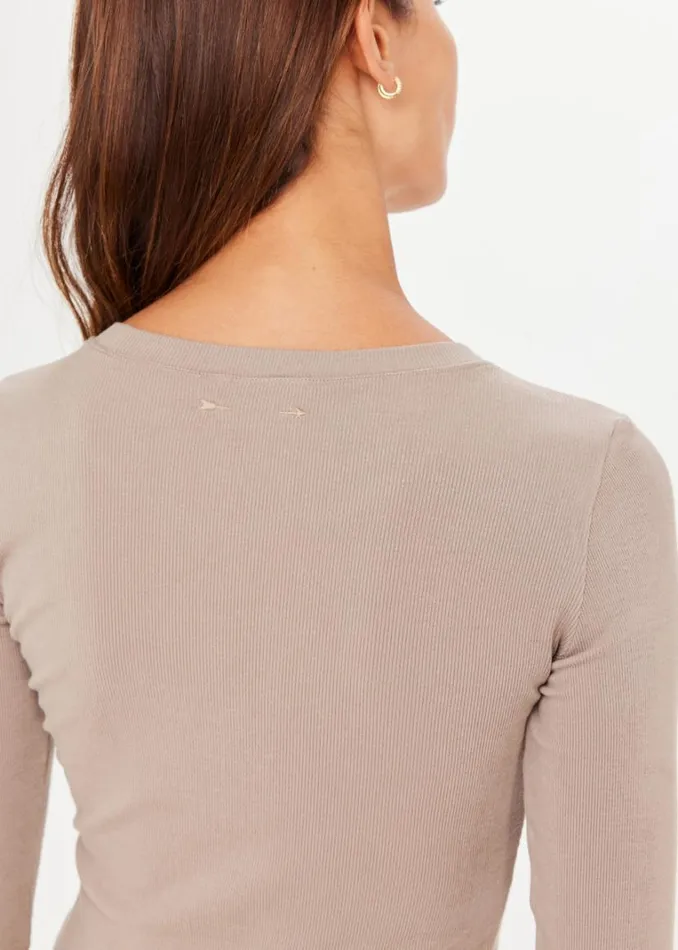 The Upside TAMMY LONG SLEEVE Pebble Shop Shirts and Tanks The Upside TAMMY LONG SLEEVE Pebble Shop Shirts and Tanks