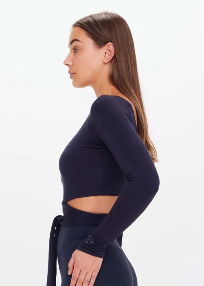 The Upside TARYN TIE TOP Midnight Shop Shirts and Tanks The Upside TARYN TIE TOP Midnight Shop Shirts and Tanks