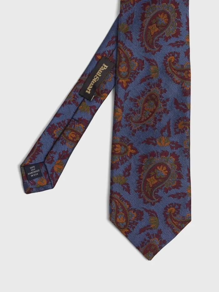 Ties Mens Paul Stuart Jacquard Tapestry Tie Medium Blue